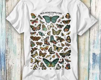 Schmetterling Nos Bons Pappilons Enzyklopädie Cavallini T Shirt Meme Geschenk Lustig Top T-Shirt Stil Unisex Gamer Film Musik 421