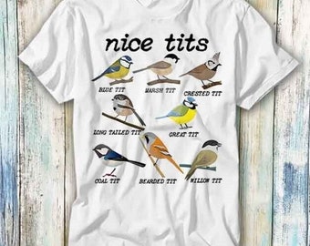 Nette Meisen Vogel Uhr Sumpf Weidenmeise Vögel T Shirt Meme Geschenk Lustig Top T-Shirt Stil Unisex Gamer Film Musik 635