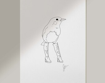 Sassy Bird in Boots