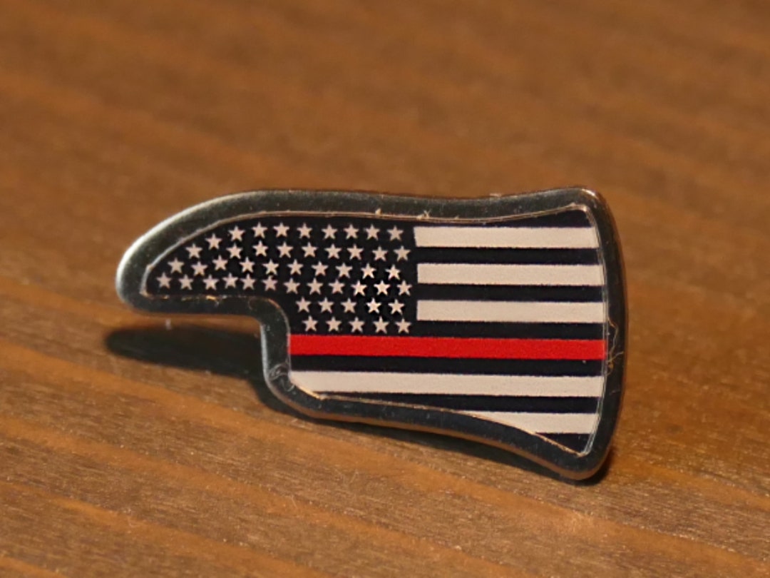 Thin Red Line 1st Defender Pin, First Responder Pin - Etsy