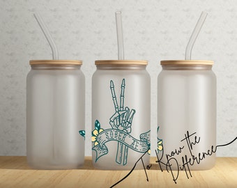 Sober AF Glass Can with Bamboo Lid, AA Recovery Gift