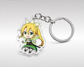 Leafa High Quality Anime Acrylic Keychain