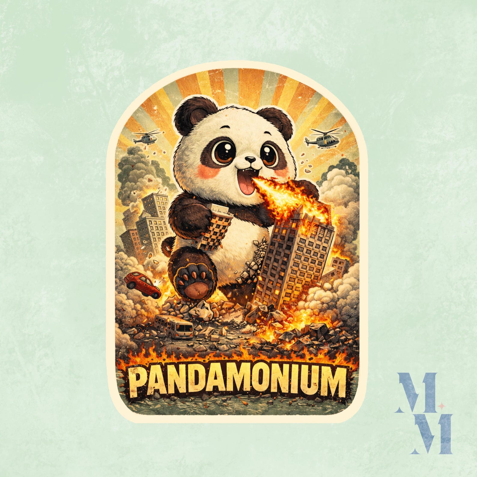 Pandamonium Vinyl Sticker | Cute Panda - Etsy