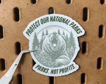 Protect Our National Parks Vinyl Sticker: Weatherproof Conservation Sticker
