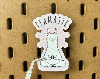 Llamaste Waterproof Sticker: Meditation Sticker
