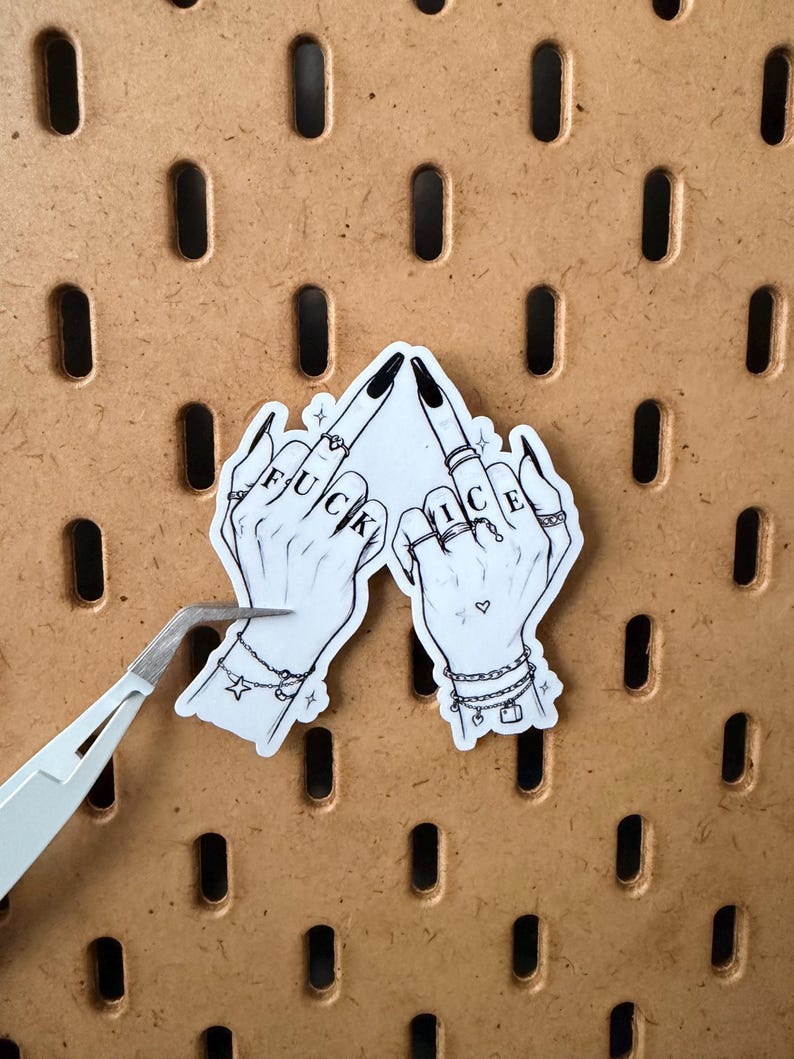 F*ck Ice Tattoo Vinyl Sticker | Political Protest Sticker - Etsy