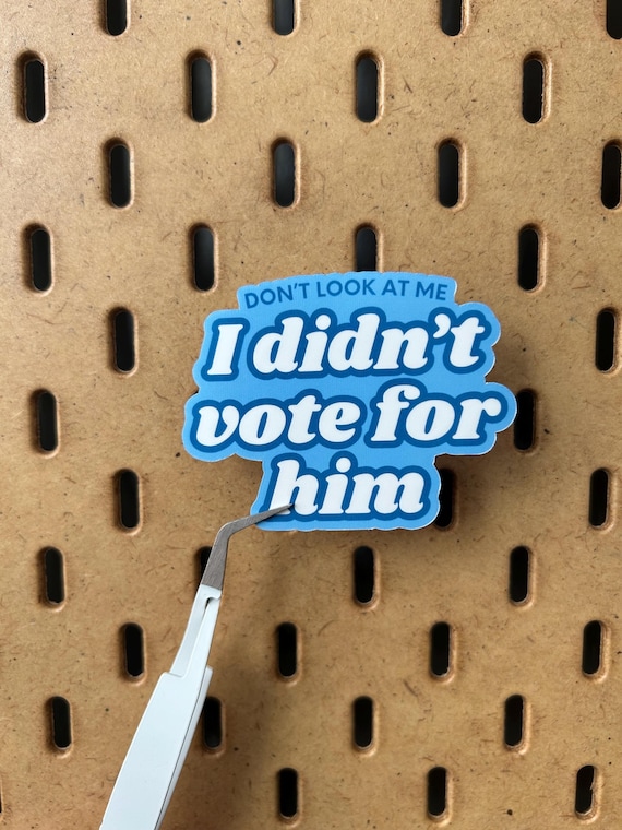 Don't Look At Me, I Didn't Vote For Him Vinyl Sticker | Political Protest Sticker