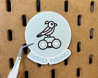 Bird Nerd Vinyl Sticker: Waterproof Bird Watching