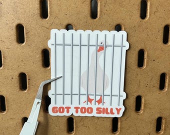 Silly Goose Vinyl Sticker - Waterproof