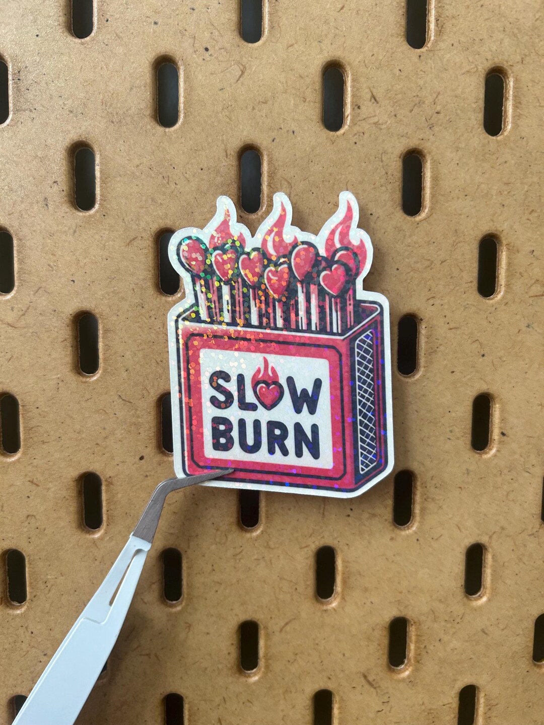 Slow Burn Holographic Sticker - Valentine's Day Waterproof Vinyl - Etsy