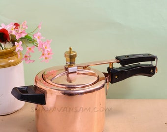 Pure copper Pressure Cooker with tin coating | copper cookware | cooking pots and pan