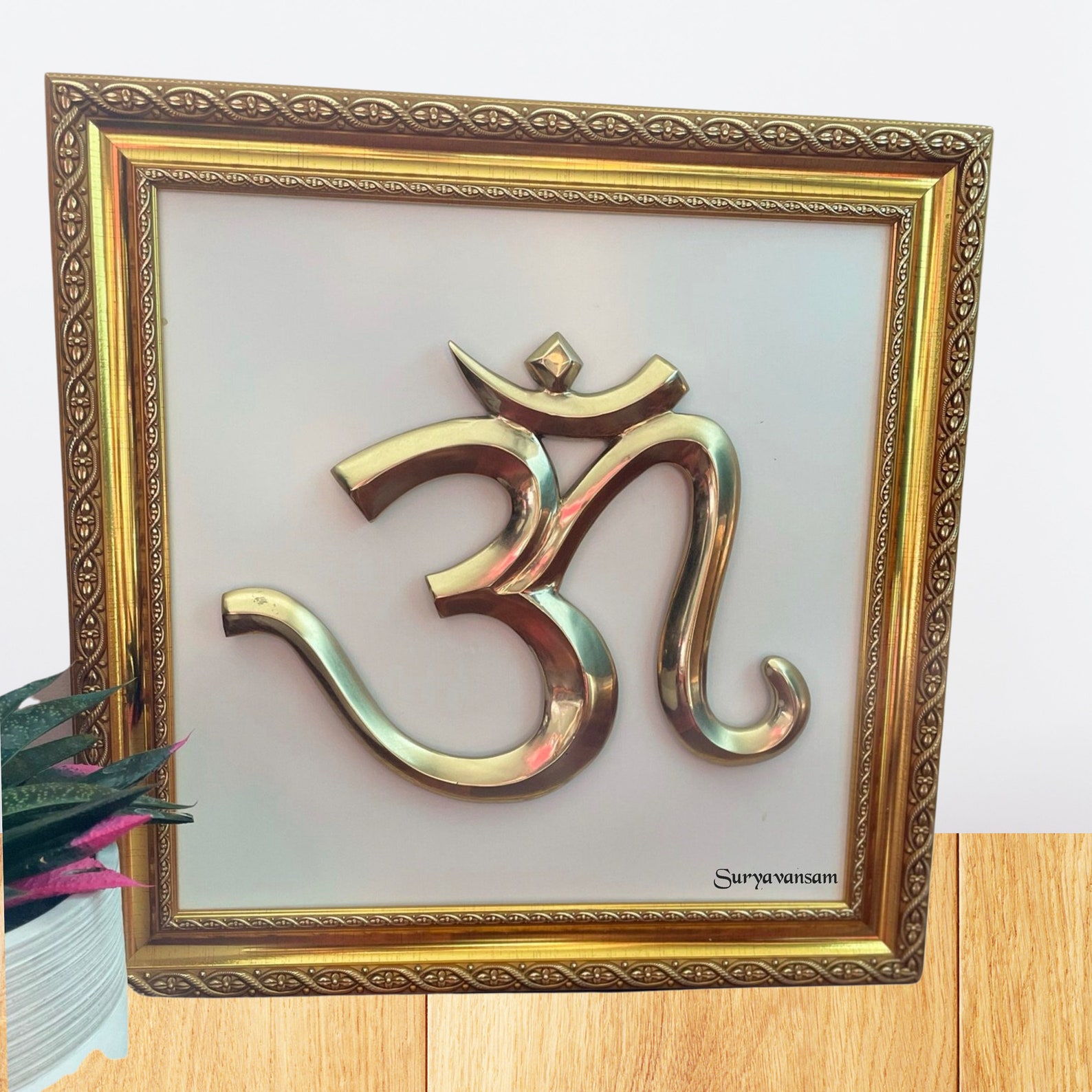 Om Framing Pure Bronzekansa Om Symbol Framing Lord Shiva Etsy