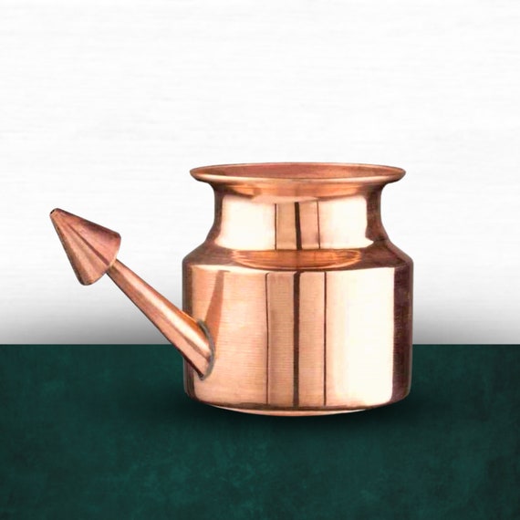 High Quality Health Care Product Ayurvedic Jal Neti Lota Nasal Rinse Tool  Copper Neti Jal Pot Manufacturer 