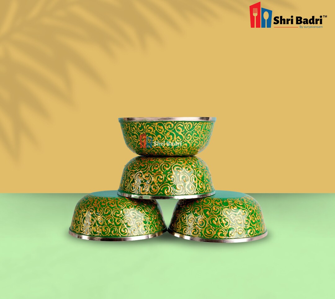 Hand Painted Stainless Steel Bowls Made From Skilled Artists From India