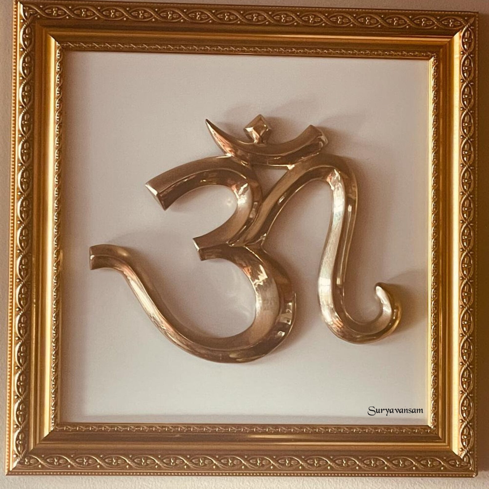 Om Framing Pure Bronzekansa Om Symbol Framing Lord Shiva Etsy