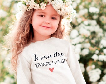 Kinder Sweatshirt, Schwangerschaftsverkündung, Ich werde große Schwester, Kinder Schwangerschaftsverkündung T-Shirt, Babyverkündung.