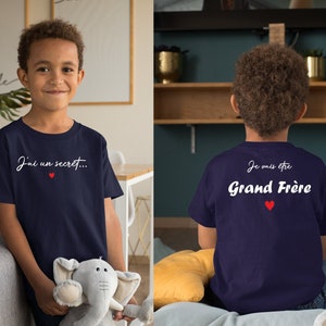 T-shirt futur grand frère, tshirt annonce grossesse, future grande sœur image 1