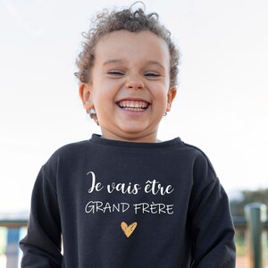 Sweat, annonce de grossesse, je vais être grand frère. T-shirt, Sweat capuche image 1