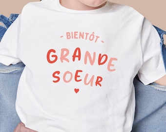 Camiseta de futura hermana mayor, camiseta de anuncio de embarazo para futura hermana mayor