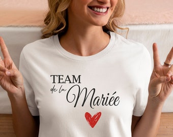 T shirt personnalisé EVJF tshirt team bride t-shirt team de la mariée  t_shirt mariage Tshirt copines mariage