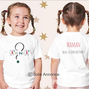 Personalized children&#39;s T-shirt &quot;Mom, do you want to marry Dad&quot; - Original marriage proposal - Wedding announcement gift for family