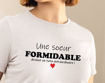 T-shirt future tata, annonce grossesse, annonce naissance, soeur devient tata