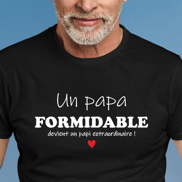 T-shirt futur papi, annonce grossesse, annonce naissance, papy mamie