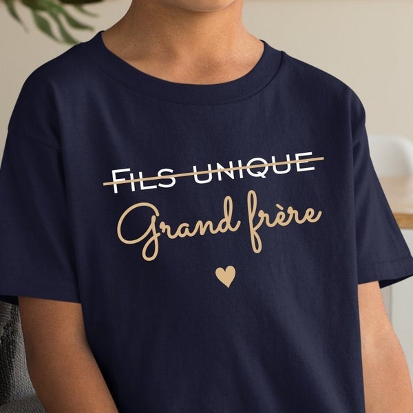 T-shirt futur grand frère, tshirt annonce grossesse, fils unique grand frère