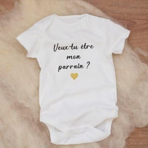 Request for godmother or godfather - Announcement bodysuit, Godfather and godmother pregnancy announcement, Personalized announcement, godmother baby announcement