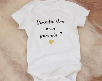 Request for godmother or godfather - Announcement bodysuit, Godfather and godmother pregnancy announcement, Personalized announcement, godmother baby announcement