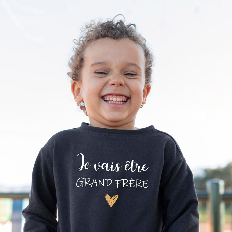 Sweat, annonce de grossesse, je vais être grand frère. T-shirt, Sweat capuche image 1