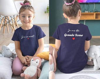 T-Shirt für Kinder zur zukünftigen großen Schwester, T-Shirt zur Schwangerschaftsanzeige, zukünftiger großer Bruder, Babyanzeige