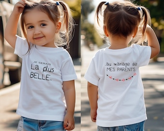 Wedding announcement t-shirt, children's wedding t-shirt, family wedding announcement idea