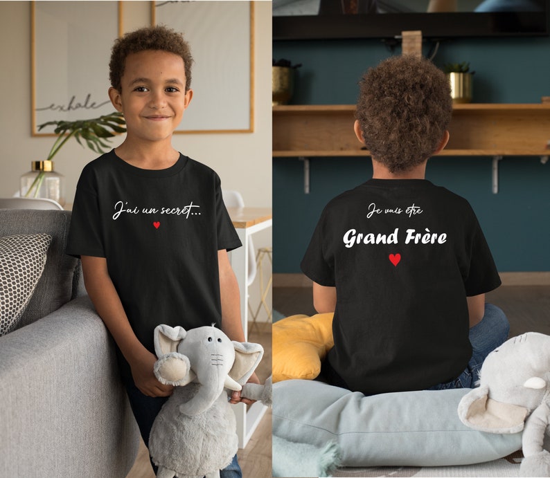 T-shirt futur grand frère, tshirt annonce grossesse, future grande sœur image 3