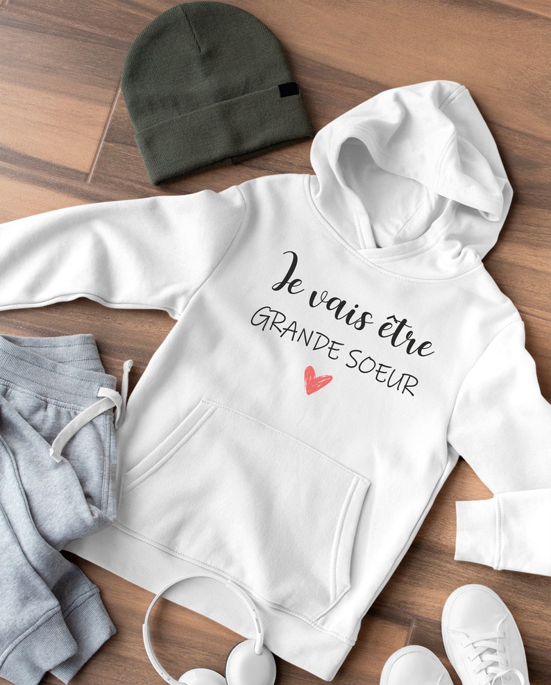 Sweat je vais être grande sœur, t-shirt annonce de grossesse image 5