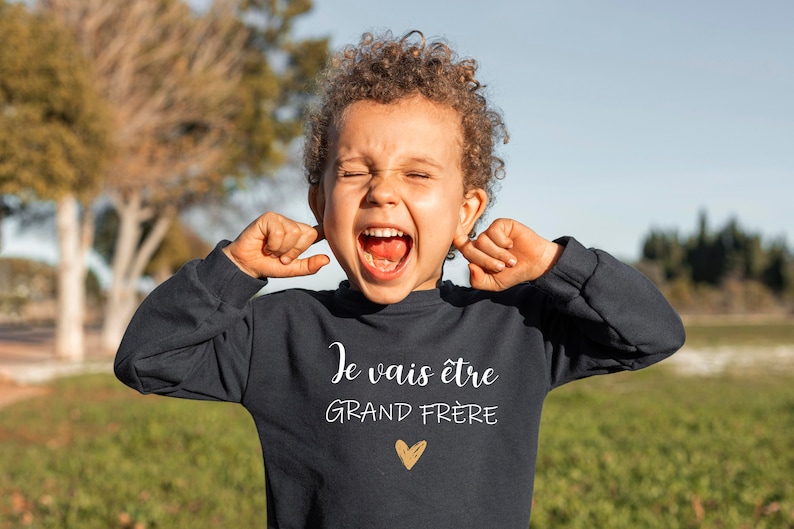 Sweat, annonce de grossesse, je vais être grand frère. T-shirt, Sweat capuche image 4