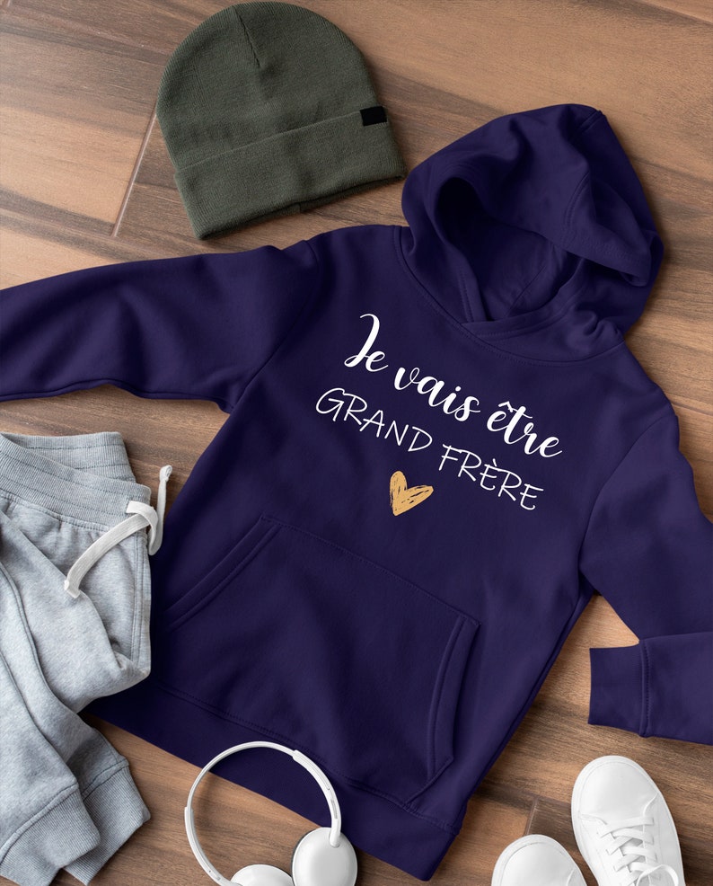 Sweat, annonce de grossesse, je vais être grand frère. T-shirt, Sweat capuche image 8