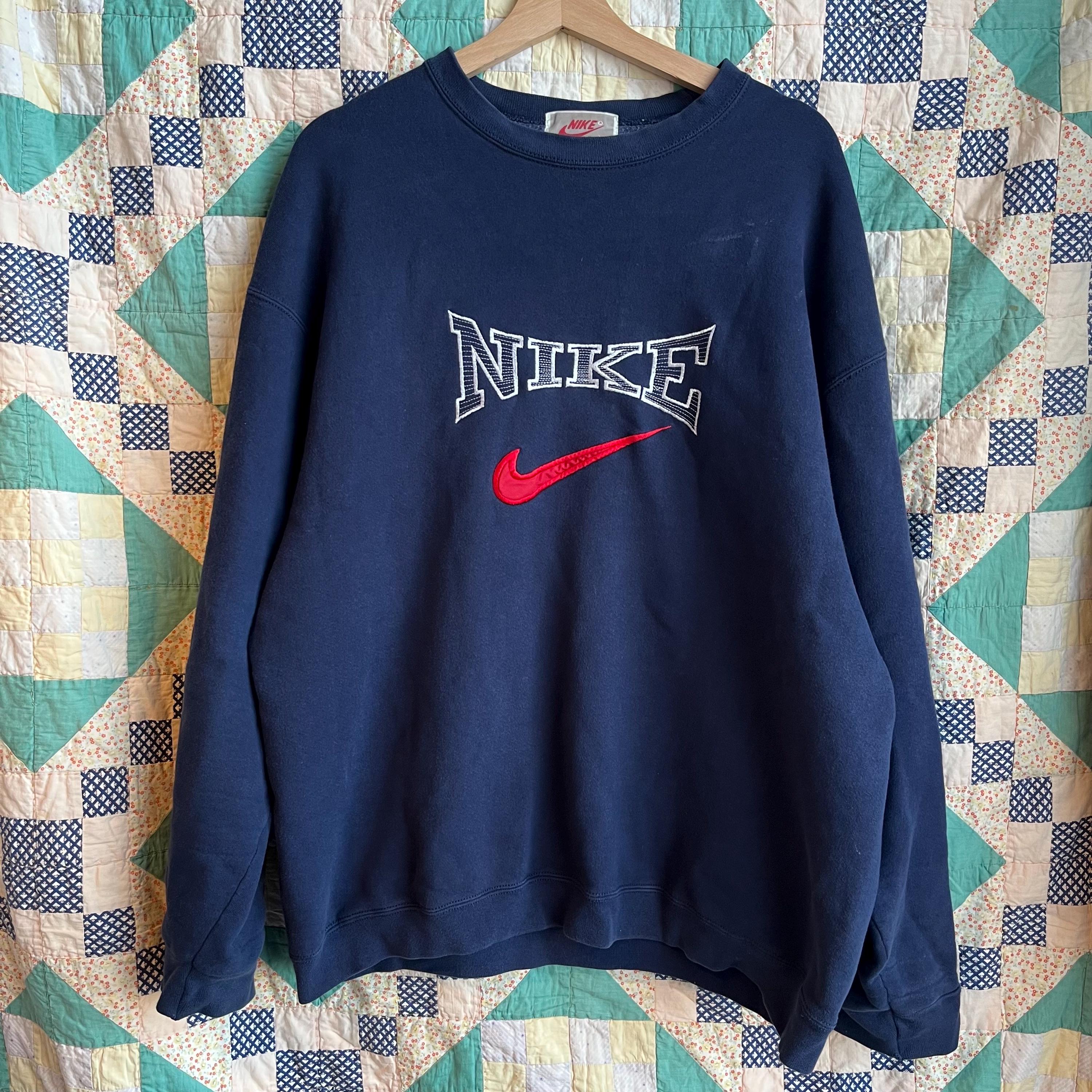 Nike embroidered sweatshirt hot sale