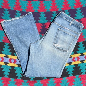 1970s Vintage Flair Denim Gauchos Jeans Made in USA Size 38
