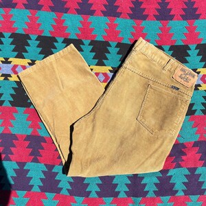 Size 40 1970s Tan Corduroy Big Yank Made in USA Vintage Jeans