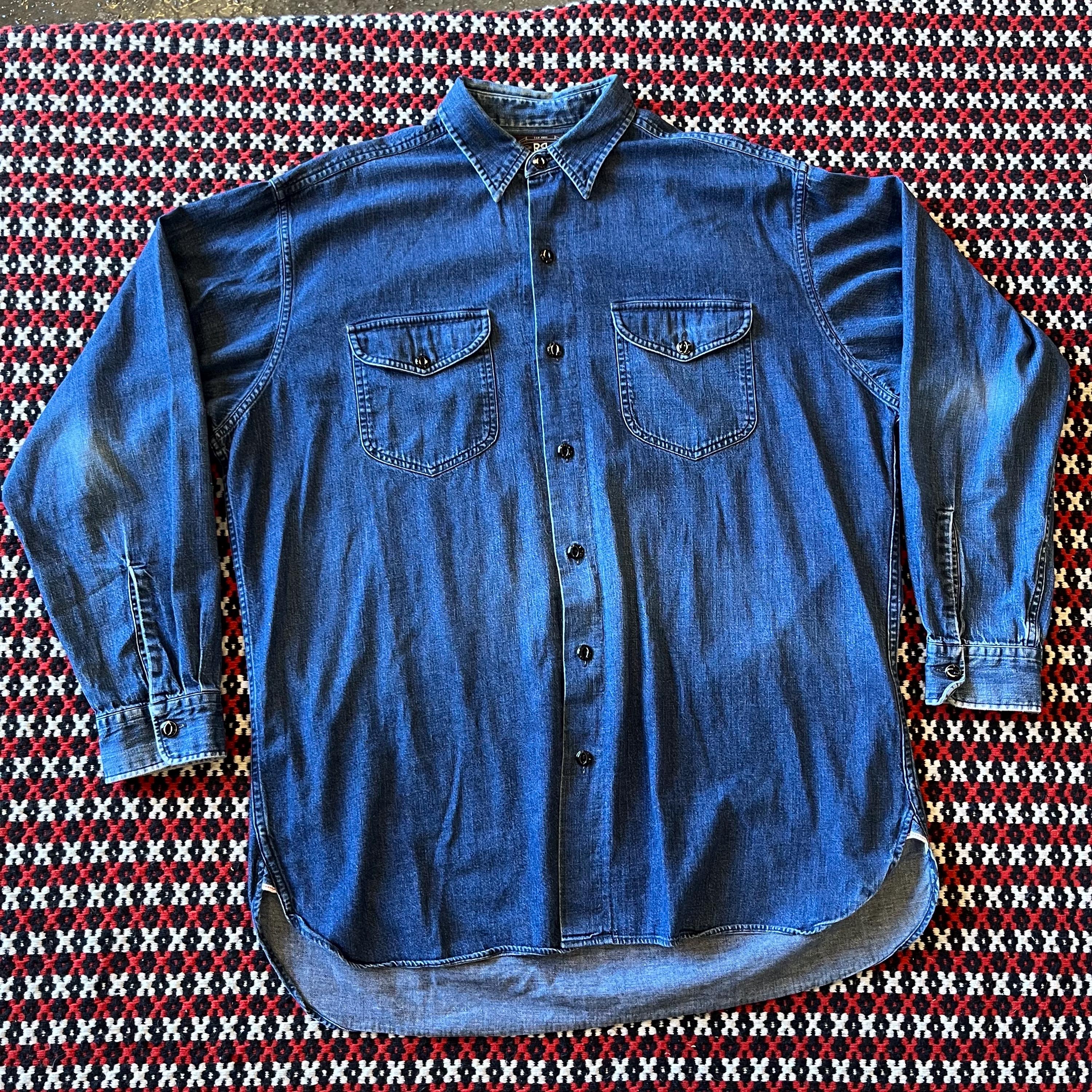 1940s Denim Shirt - Etsy