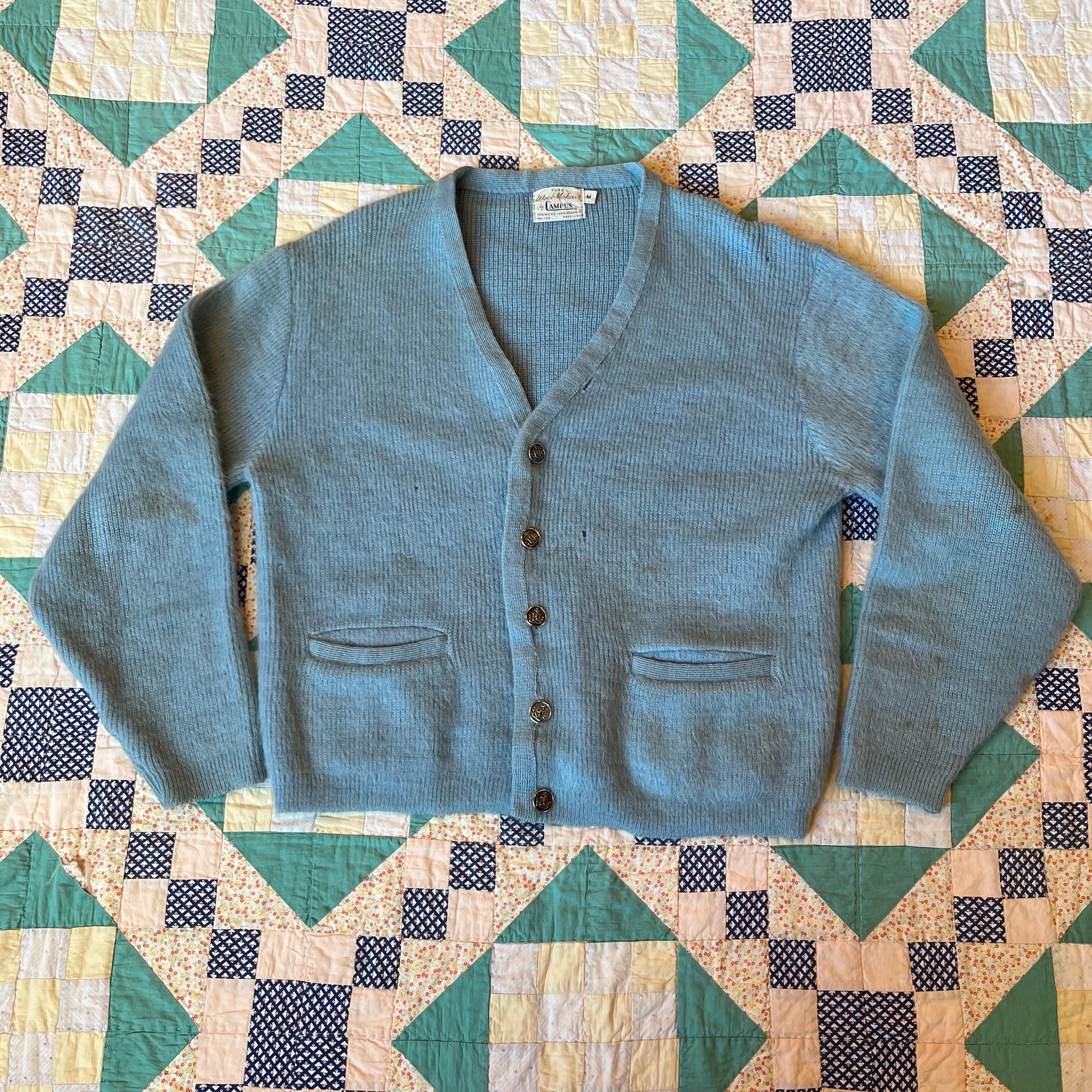Medium 60s Baby Blue Mohair Cardigan by Campus Wool Blend - Etsy Medium 60s Baby Blue Mohair Cardigan by Campus Wool Blend - Etsy