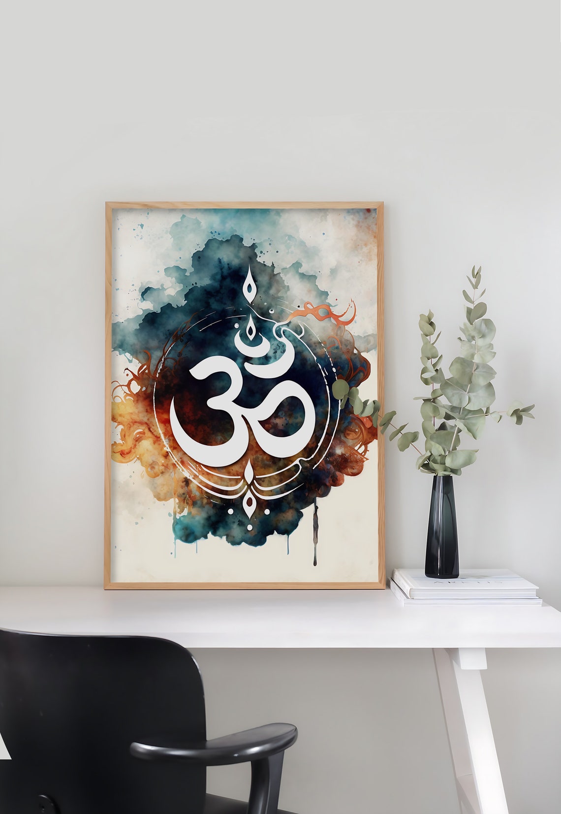 Om Wall Art, Ohm Symbol, Printable Art, Digital Print, Ohm Wall Decor ...