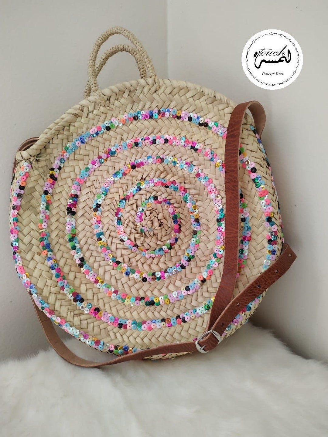 Faux Straw Handmade Handle Bag
