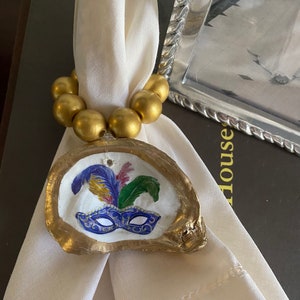 mardi gras themed napkin rings