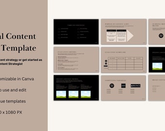 Digital Content Audit Template | Editable Strategy Template | Digital Worksheet for Content Strategists & Marketers