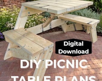 2-Person Picnic Table DIY Plans: Small Patio & Balcony (PDF Download)
