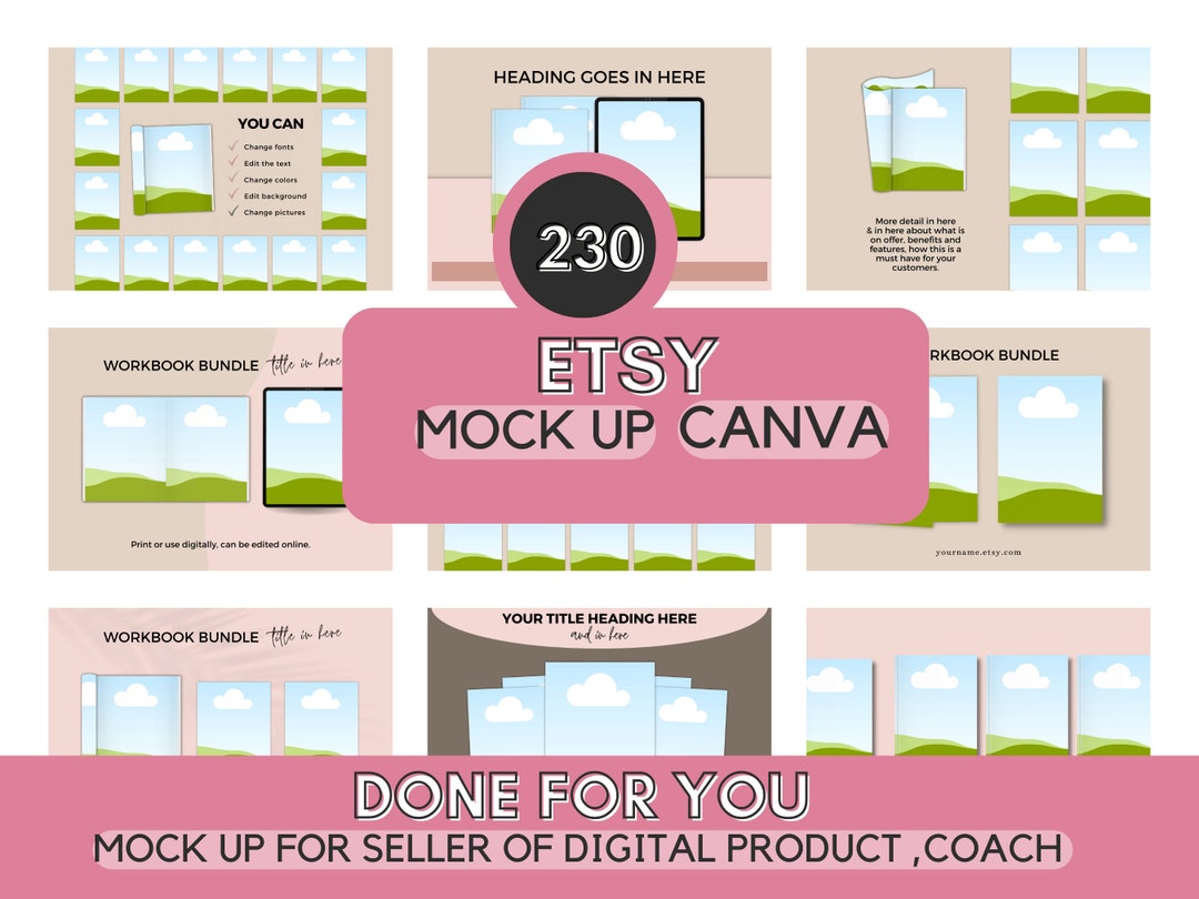 200+ Etsy Listing Mockup Digital Templates for Marketing, Instagram ...