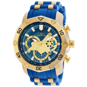 Invicta Men&#39;s Watch Pro Diver Scuba Quartz Chronograph Analog Blue Dial 22798