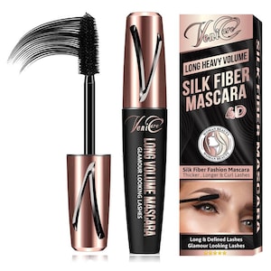 4D Pure Silk Fiber Lash Mascara [Ultra Black Volume and Length], Longer & Thick